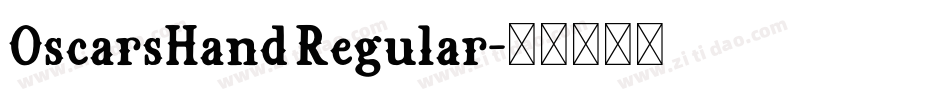 OscarsHand Regular字体转换